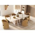 Marble Beige Travertine Dining Table