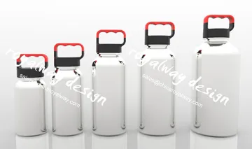 Outerdoor insulated single wall stainless steel water bottle with handle lid