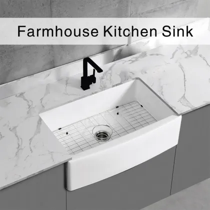 Ceramic Single Basin Hidden Kitchen Sink for Farmhouse American Standard