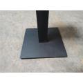 400x400xh1080mm Quadratstahlplatte Hochtisch Basis schwarze Tischbeine