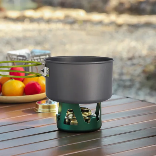 Outdoor Cookware Mess Kit Pot Aluminium Alloy Folding Camping Cooking Set