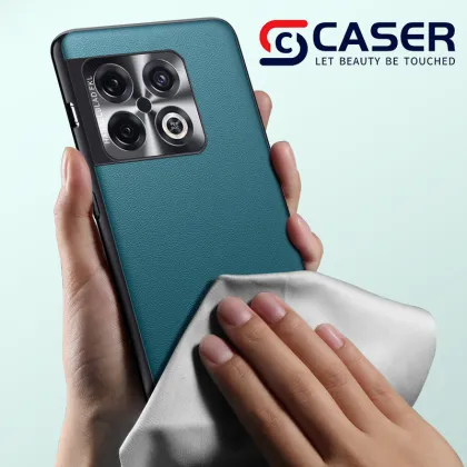 Ultra-Thin Business Style Leather Metal Lens Mobile Phone Cover for OnePlus