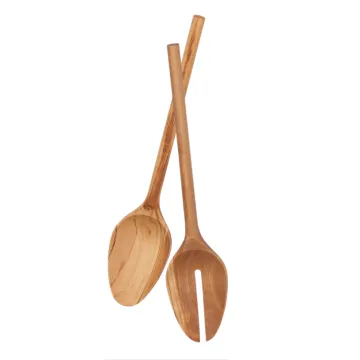 Olive wood salad servers
