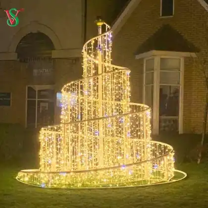 Large 3D Fountain Motif Light