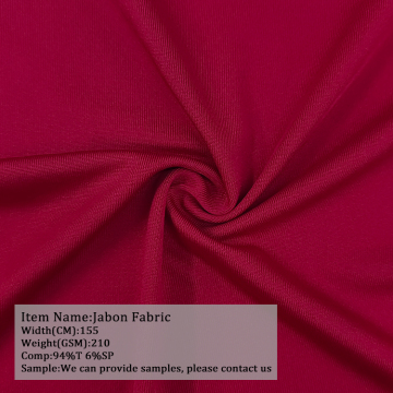 Custom Polyester Knitted Elastic Jabon Fabric for Casual Clothing