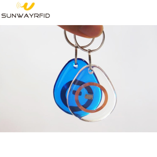 Waterproof transparent 125KHz/13.56mhz RFID Door Keyfob
