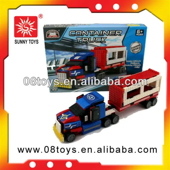 New design car plastic toy blocks