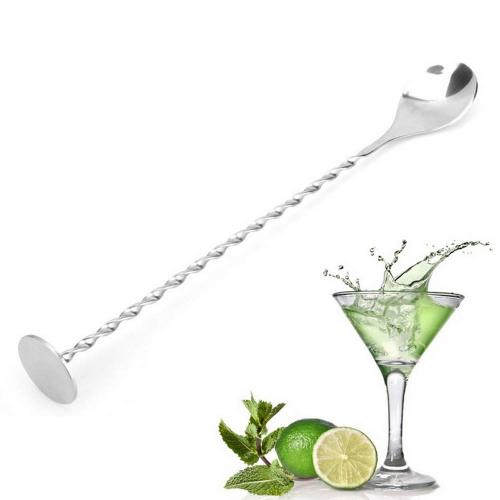 Professional Metal Barware Bar Tools Twisted Bar Spoon