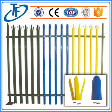 PVC Coated Ornamental Spear Top Steel Tubular Fence