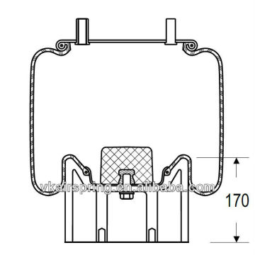 GRANNING 15732 natural rubber air bag suspension spring/ 1R11-106 air ride suspension system spare parts plastic piston