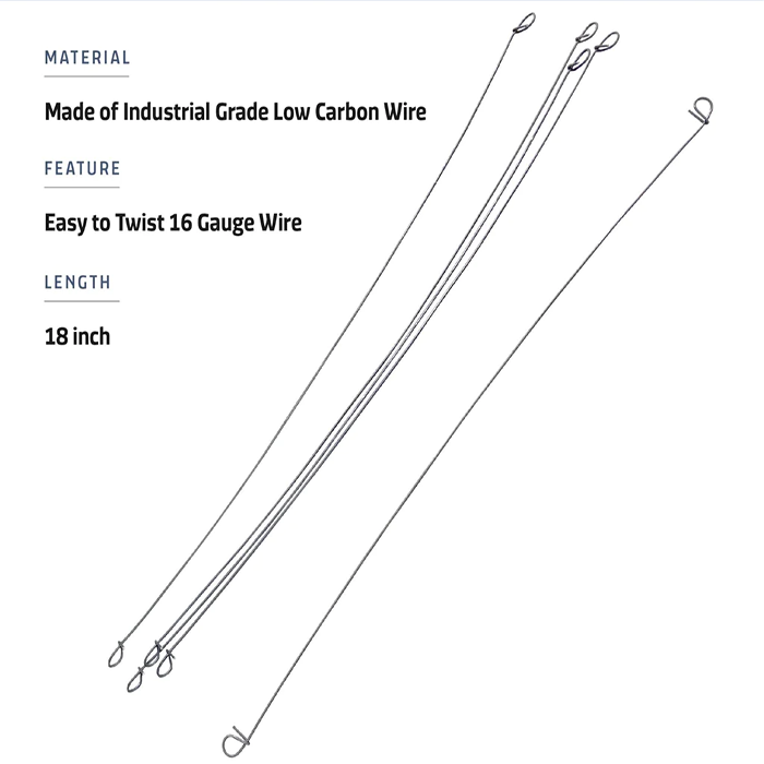 Annealed double loop tie wire for construction