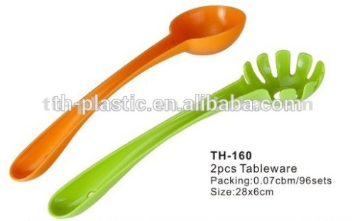 2pcs plastic tableware, plastic salad spoon