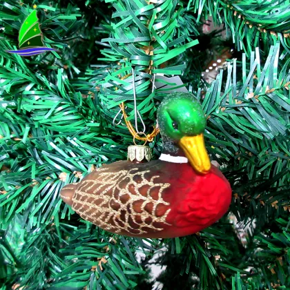 Artdargon Glass delights mallard duck Christmas Tree Ornament for decoration