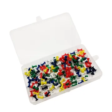 Wholesale Colorful Transparent Box Packing Office Thumb Tacks Push Pins for Cork Board