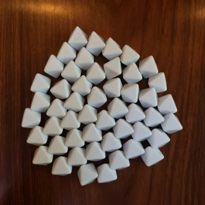 5PCS D8 White Blank Dice Written By Pen For Board Games And Other Game Accessories 15mm