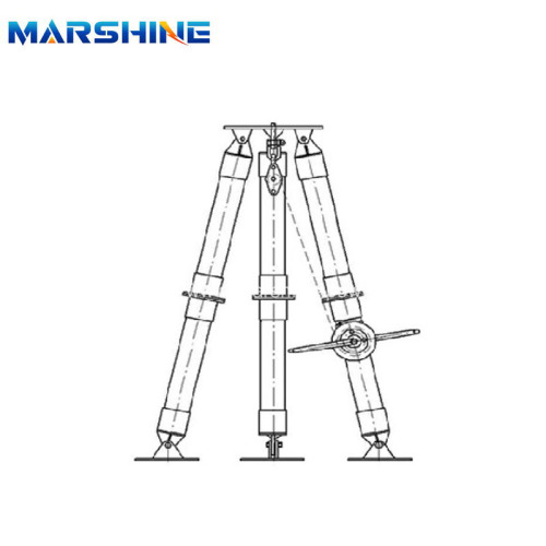 Tripod Gin Pole with Manual Winch