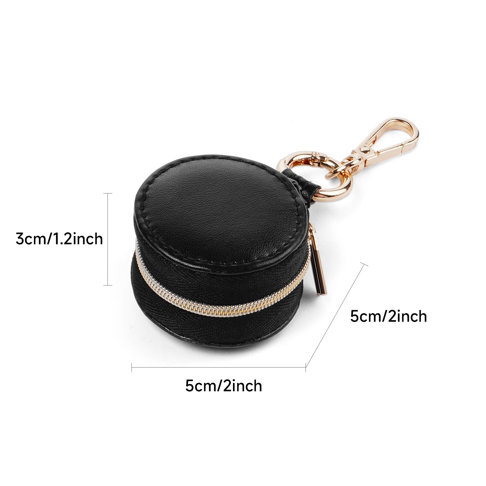 Portable mini Travel Round Velvet jewelry bag