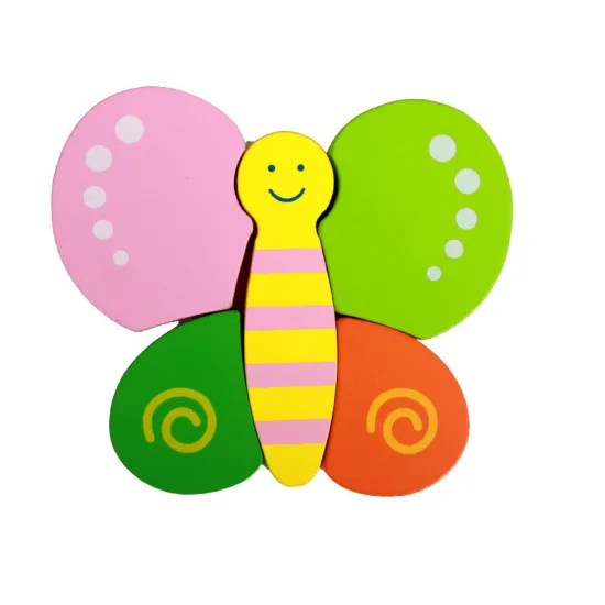 Cartoon Animal Wooden Jigsaw Puzzles for Toddlers Pegged Educational Toys