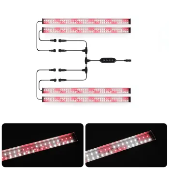 4Pack COB Chip LED Grow Lights with Smart Controller and Timer