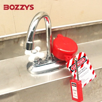 BOZZYS 80x35.5mm Transparent/Red Plastic Cylinder Tank Lockout for Holes 