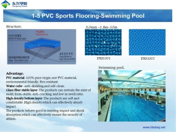 PVC swimming pool flooring in gym