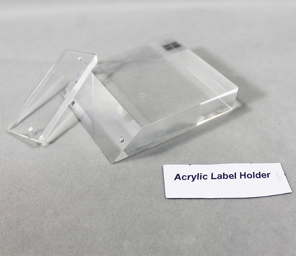 Acrylic Paperweight With Sign Holder