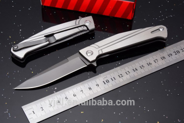 4.52" Silver Folding Framelock Pocket Knife Speedsafe Assisted with clip