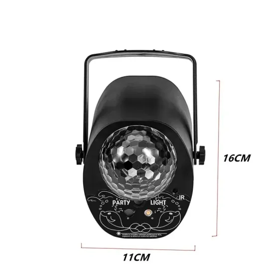 Disco Ball Light, DJ Laser Projector & Strobe UV Stage Lighting System for Parties