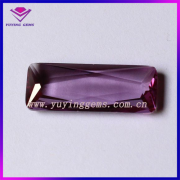 China Baguette Glass Purple Crystal Glass Stone for Fashion Jewelry