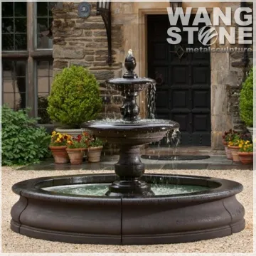 Black Antique Granite Outdoor Water Fountain for Garden