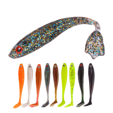 Fabrikant Nieuwe bulk 5g rubberen plastic zachte visaas - Paddle Tail Lure