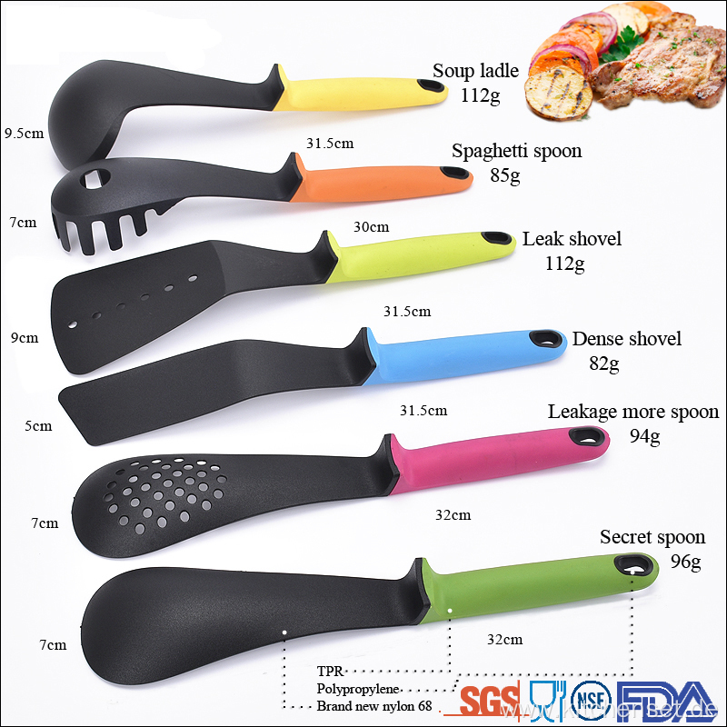 Walmart hot 6pcs nylon kitchen cooking utensils set