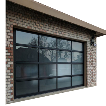 European  Transparent Aluminum Alloy Material 16x7 Frosted Glass smooth Garage Doors Modern Glass Garage Door Panel