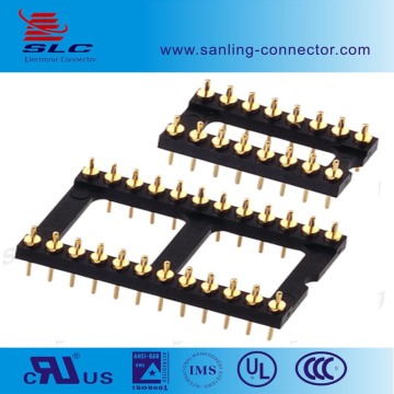 2.54mm pitch straight round pin male ic socket connector