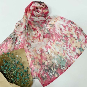 2023 Newest Design Printed Women Polyester Chiffon Scarf