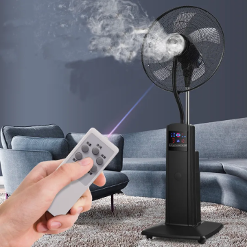 18 Inch Electric Industrial Mist Fan with Remote Control - New Design Plastic Outdoor Air Cooling Spray Floor Fan
