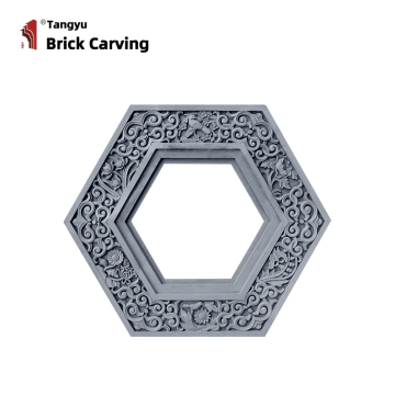 Fence decoration hexagonal openwork window