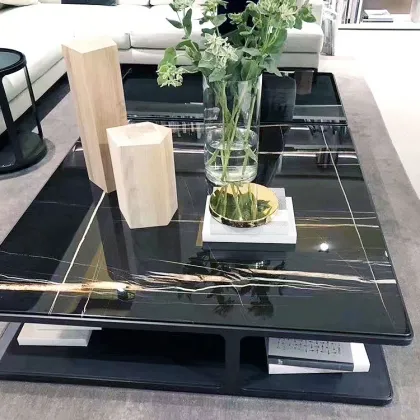 Sahara Noir Black Coffee Tables Lauren Black Round Marble Dining Tables With Gold Veins