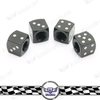 new racing car accessories 2016 Dice wheel cap valves, wheel rim valve caps