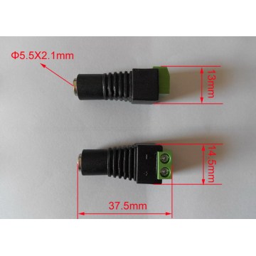 DC Power Connectors- Female Plug with Terminal Block