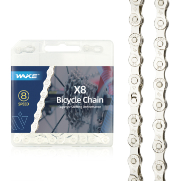 WAKE Chain 6, 7, 8 Speed 116 Link Steel High Strength Chain for Mountain Bikes