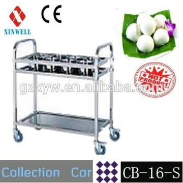 Detachable 2 layers stailess steel hotel bowl collecting car CB-16-S