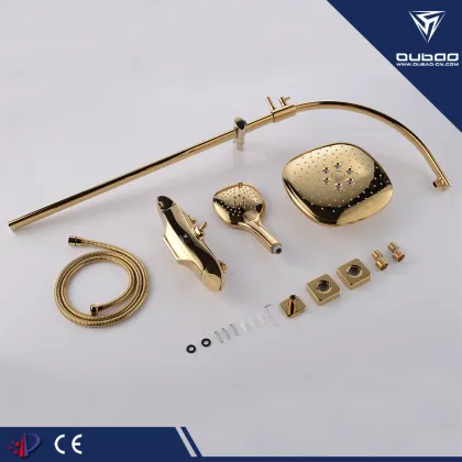Golden Three Ways Bath Shower Faucet Set