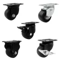 75 mm schwarzes Nylon-Caster-Rad mit doppelt tragend