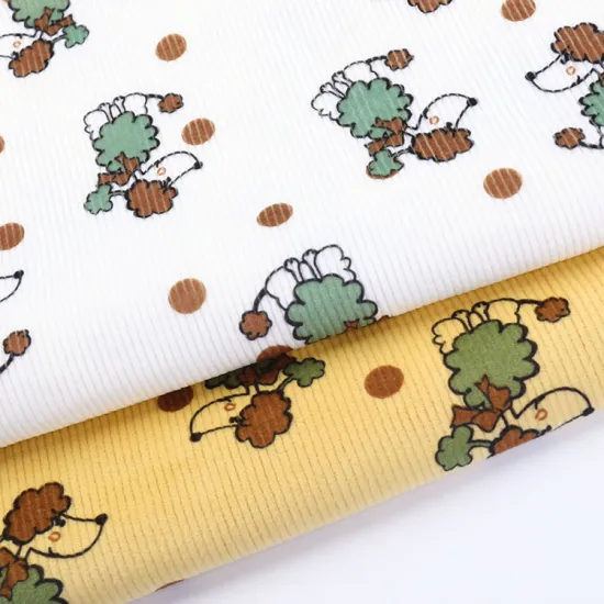 Corduroy fashion printed fabric