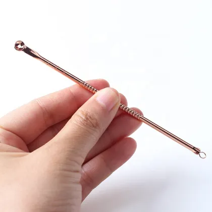 4PCS Stainless Steel Tool Rose Gold Blackhead Remover Set - Blackhead Remover Kit