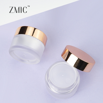 Luxury Frosted Cream Jar with Gold Lid for Skin Care - 20g Round Plastic Container