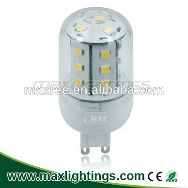 21pcs 2835SMD 3.2W AC85-265V high lumens G9 CE ROHS LED bulb light 360 degree beam angle , G9 series led bulb light