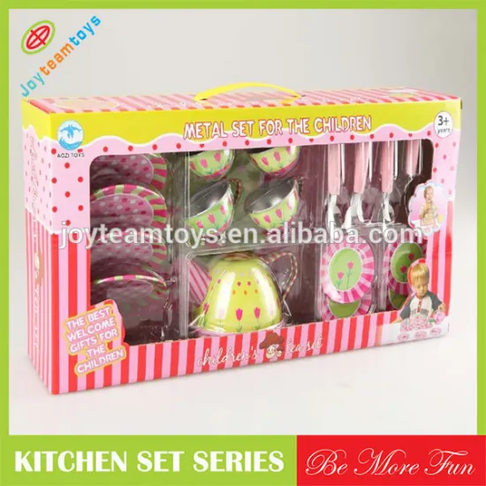 Children funny cooking stainless steel tableware toy