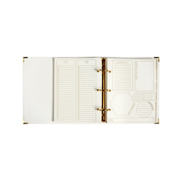 DIY Planner Set: 3-Ring Binder with 12 Dividers and 110 Sheets